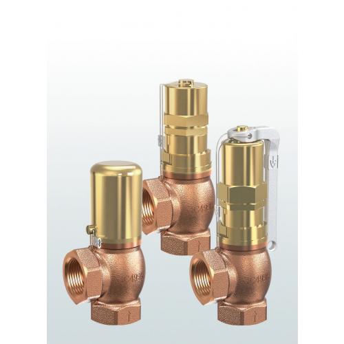 Pressure relief valve in bronze threaded connections SERIES 628