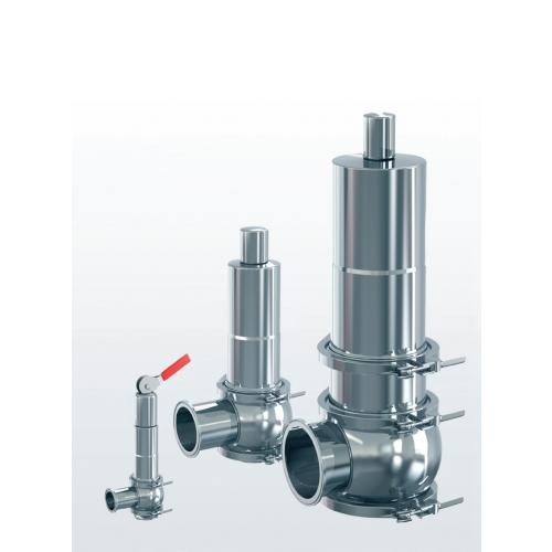 Hygienic safety valve stainless steel with stainless steel spring SERIES 4000 