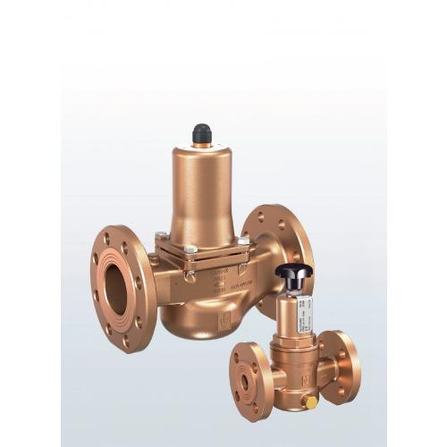 Bronze overflow and pressure control valve straightway flanged connections and external adjustment SERIES 631 