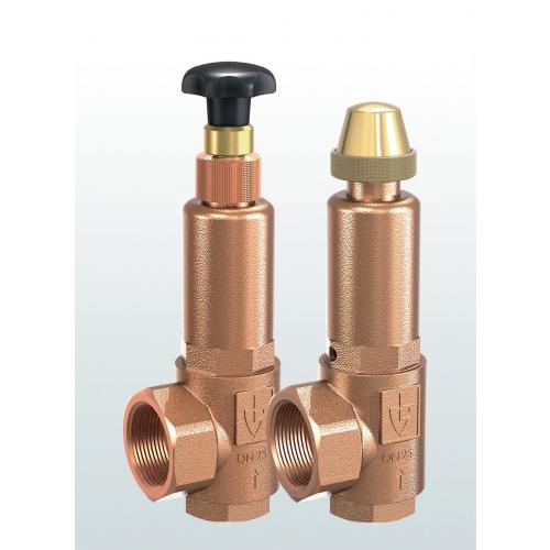 Bronze overflow and pressure control valve angleway angleway threaded connections and external adjustment SERIES 853