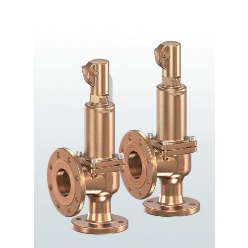 Bronze safety relief valve, angleway, flanged connections SERIE 852