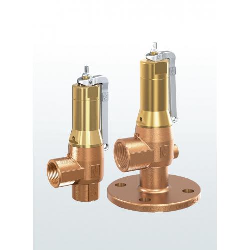 Bronze angleway safety relief valve with flanged or threaded connections SERIES 642