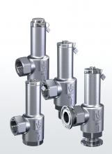 Stainless steel overflow and pressure control valve, angleway, threaded connections and external adjustment SERIES 417 