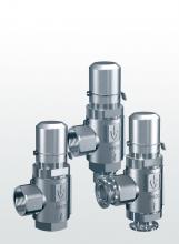 Stainless steel overflow and pressure control valve, angleway, threaded connections and external adjustment 418 SERIES