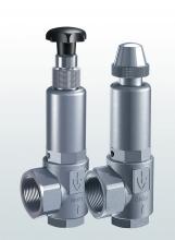 Sainless steel overflow and pressure control valve, angleway, threaded connections and external adjustment SERIES 453