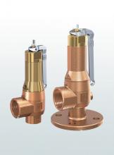 Bronze angleway safety relief valve with flanged or threaded connections SERIES 645