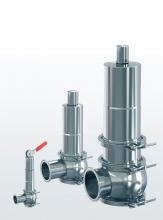 Válvula de seguridad higiénica acero inoxidable con resorte inoxidable SERIE 4000